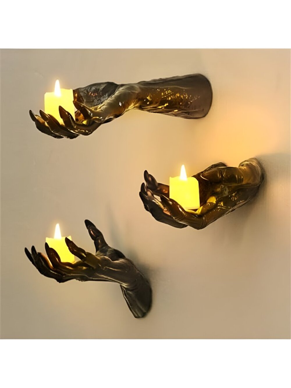 Halloween Decorations Indoor Gothic Decor: Pack of 3 Wall Mounted Hands